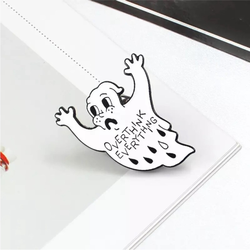 Overthink Everything Ghost Pin - Picture 3 of 7